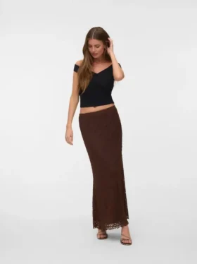 Vmtalula midi-rok met hoge taille