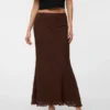 Vmtalula midi-rok met hoge taille