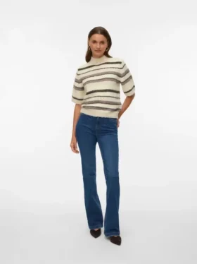 Vmtanna jeans met hoge taille en uitlopende pasvorm