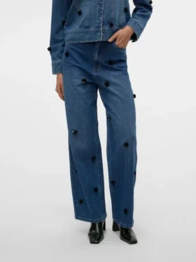 Vmtaylor jeans met middelhoge taille en baggy pasvorm