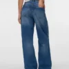 Vmtaylor jeans met middelhoge taille en wijde pijpen