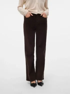Vmtessa corduroy Jeans met hoge taille en wijde pasvorm