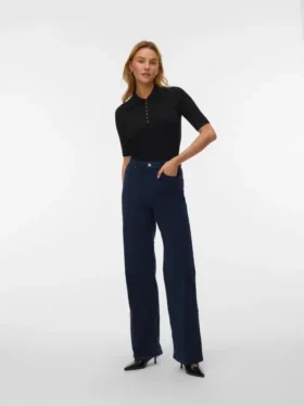 Vmtessa corduroy Jeans met hoge taille en wijde pasvorm