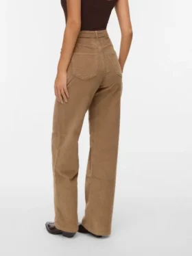 Vmtessa corduroy Jeans met hoge taille en wijde pasvorm