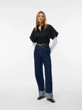 Vmtessa High Rise Wide Fit – Cropped Jeans