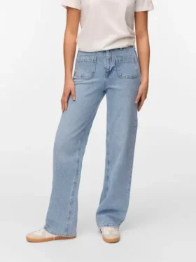 Vmtessa-Jeans met hoge taille en wijde pijpen