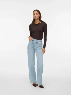 Vmtessa-Jeans met hoge taille en wijde pijpen