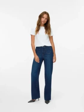Vmtessa-Jeans met hoge taille en wijde pijpen