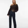 Vmtessa-jeans met hoge taille en wijde pijpen