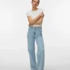 Vmtessa-jeans met hoge taille en wijde pijpen