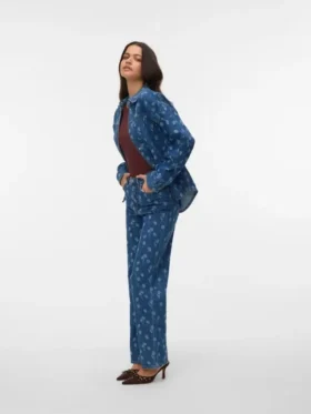 Vmtessa-Jeans met hoge taille en wijde pijpen