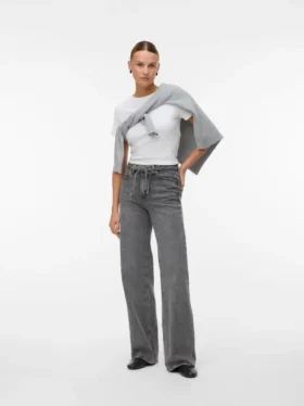 Vmtessa-Jeans met hoge taille en wijde pijpen