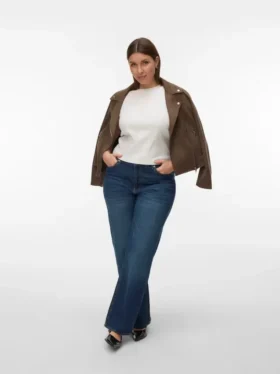 Vmtessa-Jeans met hoge taille en wijde pijpen