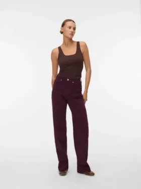 Vmtessa-jeans met hoge taille en wijde pijpen