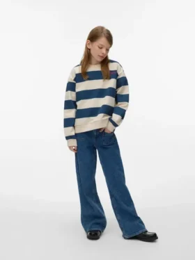 Vmtessa-Jeans met hoge taille en wijde pijpen
