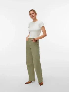 Vmtessa-jeans met hoge taille en wijde pijpen