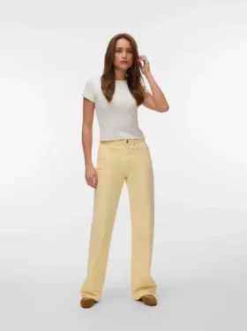 Vmtessa-jeans met hoge taille en wijde pijpen