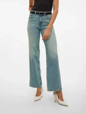 Vmtessa-Jeans met hoge taille en wijde pijpen