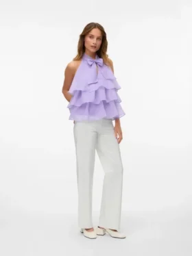 Vmtessa-Jeans met hoge taille en wijde pijpen