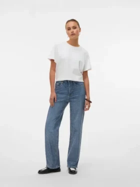 Vmtessa-Jeans met hoge taille en wijde pijpen