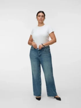 Vmtessa-Jeans met hoge taille en wijde pijpen