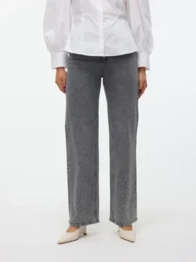 Vmtessa-Jeans met hoge taille en wijde pijpen