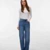 Vmtessa-jeans met hoge taille en wijde pijpen