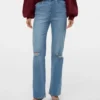 Vmtessa-Jeans met hoge taille en wijde pijpen