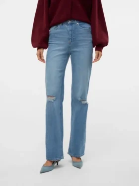Vmtessa-Jeans met hoge taille en wijde pijpen