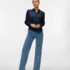 Vmtessa-Jeans met hoge taille en wijde pijpen