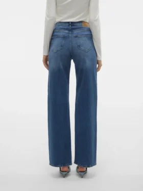 Vmtessa-jeans met hoge taille en wijde pijpen