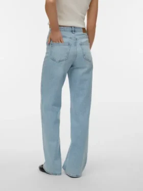 Vmtessa-jeans met hoge taille en wijde pijpen