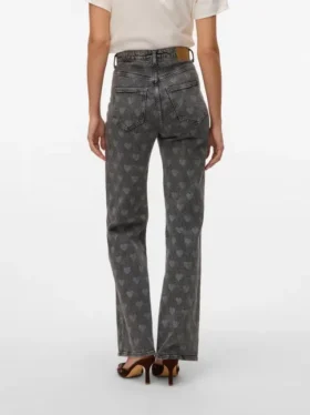 Vmtessa-Jeans met hoge taille en wijde pijpen