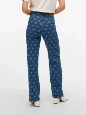 Vmtessa-Jeans met hoge taille en wijde pijpen