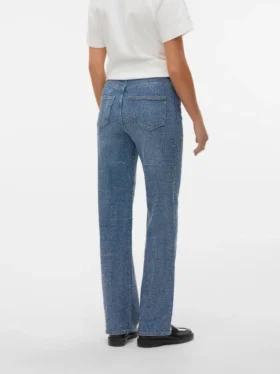 Vmtessa-Jeans met hoge taille en wijde pijpen