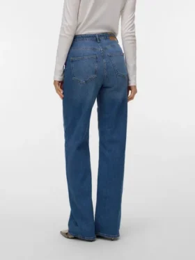 Vmtessa-jeans met hoge taille en wijde pijpen