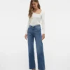 Vmtessa-jeans met hoge taille en wijde pijpen