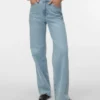 Vmtessa-jeans met hoge taille en wijde pijpen