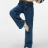 Vmtessa-Jeans met hoge taille en wijde pijpen