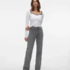 Vmtessa-jeans met hoge taille en wijde pijpen