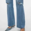 Vmtessa-Jeans met hoge taille en wijde pijpen