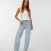 Vmtessa-jeans met strass, hoge taille en wijde pijpen