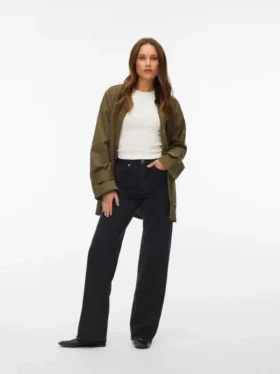 Vmtessa-Stretch jeans met hoge taille en wijde pijpen