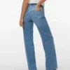 Vmtessa-Stretch jeans met hoge taille en wijde pijpen