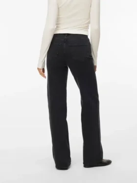 Vmtessa-Stretch jeans met hoge taille en wijde pijpen