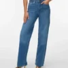 Vmtessa-Stretch jeans met hoge taille en wijde pijpen