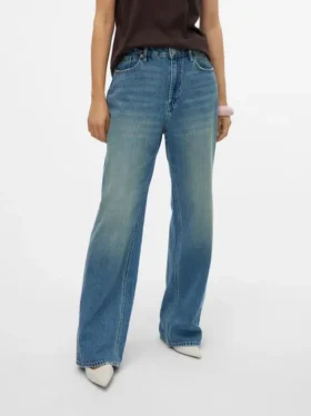 Vmtokey jeans met lage taille en rechte pasvorm