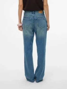 Vmtokey jeans met lage taille en rechte pasvorm