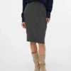Vmtorino midi-rok met middelhoge taille