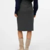 Vmtorino midi-rok met middelhoge taille